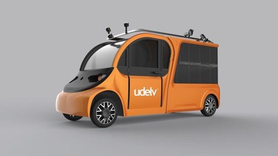 udelv Makes World's First Public Road Test Delivery From Its Autonomous Last-Mile Delivery Vehicle